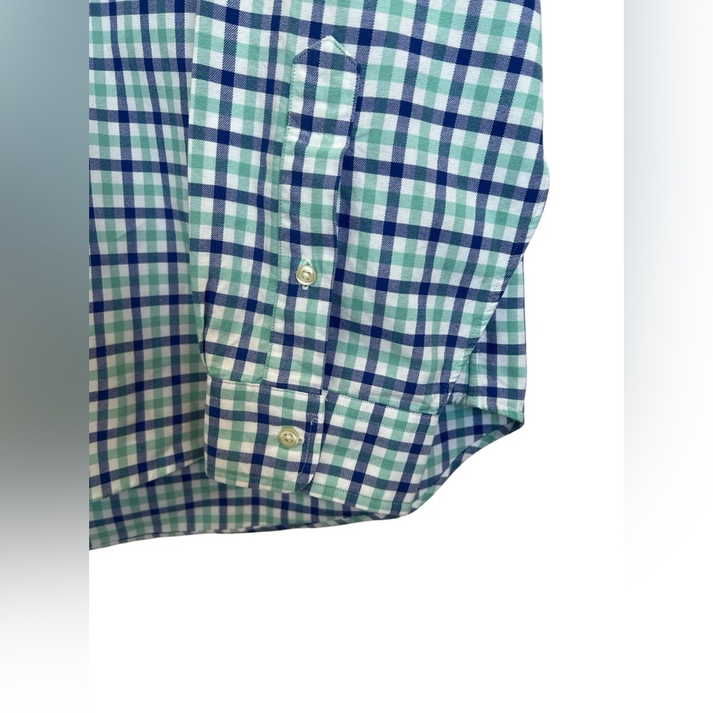 💚 EUC RALPH LAUREN Blue Green White Check Button Down Shirt | Men’s XL - Picture 5 of 10